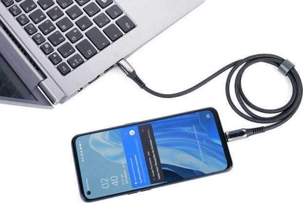 Produktbild Troika SPEEDY Ladekabel High-Speed, noir (1 m, 100 W)