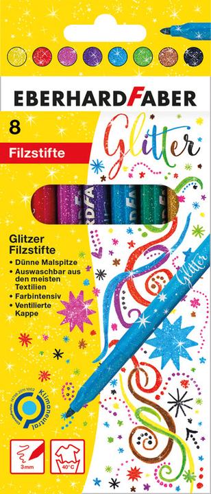Produktbild EberhardFaber Fasermaler Glitter (8 x)
