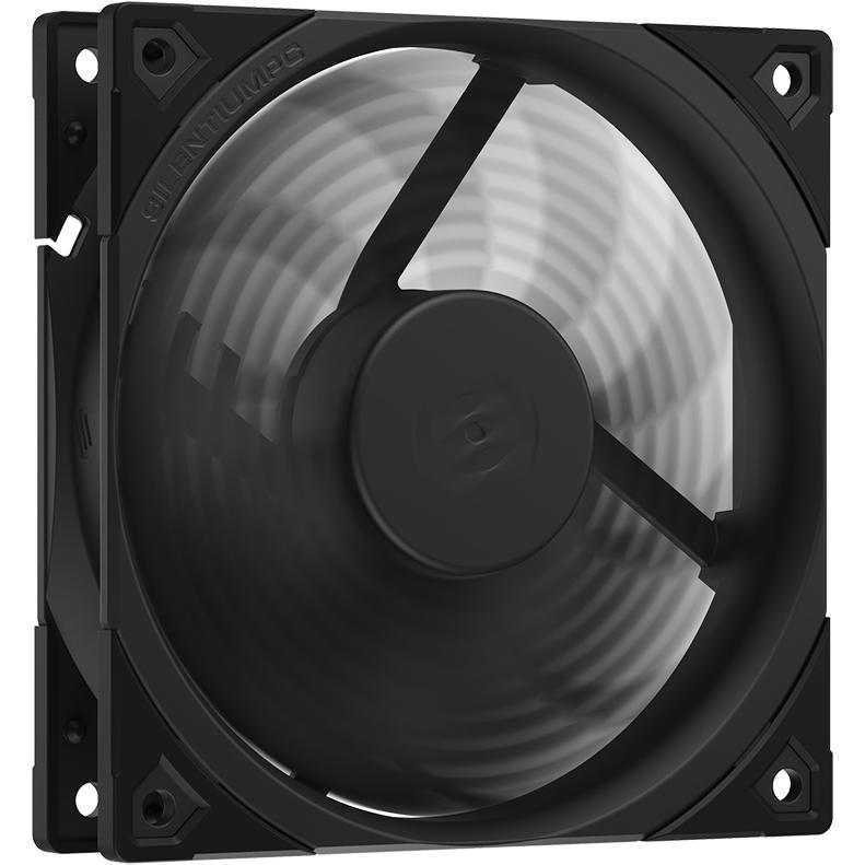 Silentium PC Fluctus 120 PWM Computergehäuse Ventilator (e) (120 mm, 1 x), PC Lüfter, Schwarz
