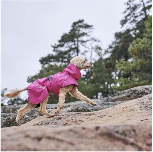 Actual product image Hurtta Monsoon V2 Eco Pink mackintosh, 35 cm (35, Dog coat)