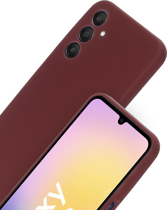Produktbild Mobiparts Silicone Cover Samsung Galaxy A25 Plum Red (Samsung Galaxy A25)