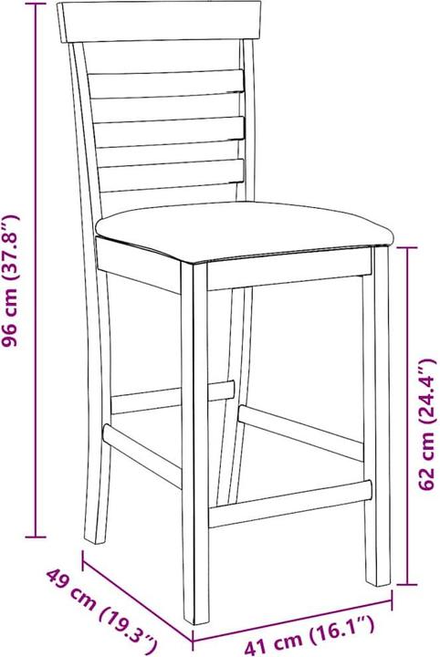 Produktbild vidaXL Barhocker