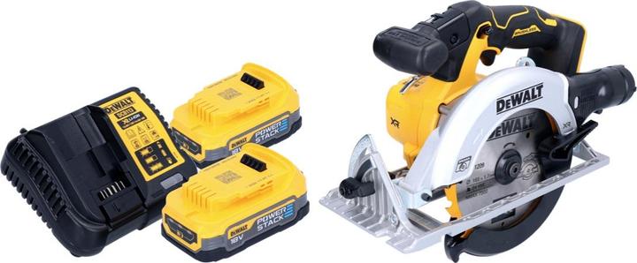Actual product image DeWalt DCS 565 E2 cordless circular saw 18 V 165 mm brushless + 2x Powerstack battery 1.7 Ah + charger