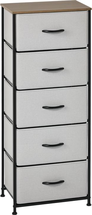 Produktbild Homcom Kommode MDF, Vliesstoff Grau