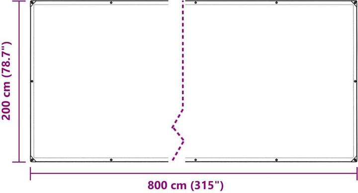 Produktbild vidaXL Transparente Plane mit Ösen 2x8 m Polyethylen durchsichtige Plane (200 x 800 cm)