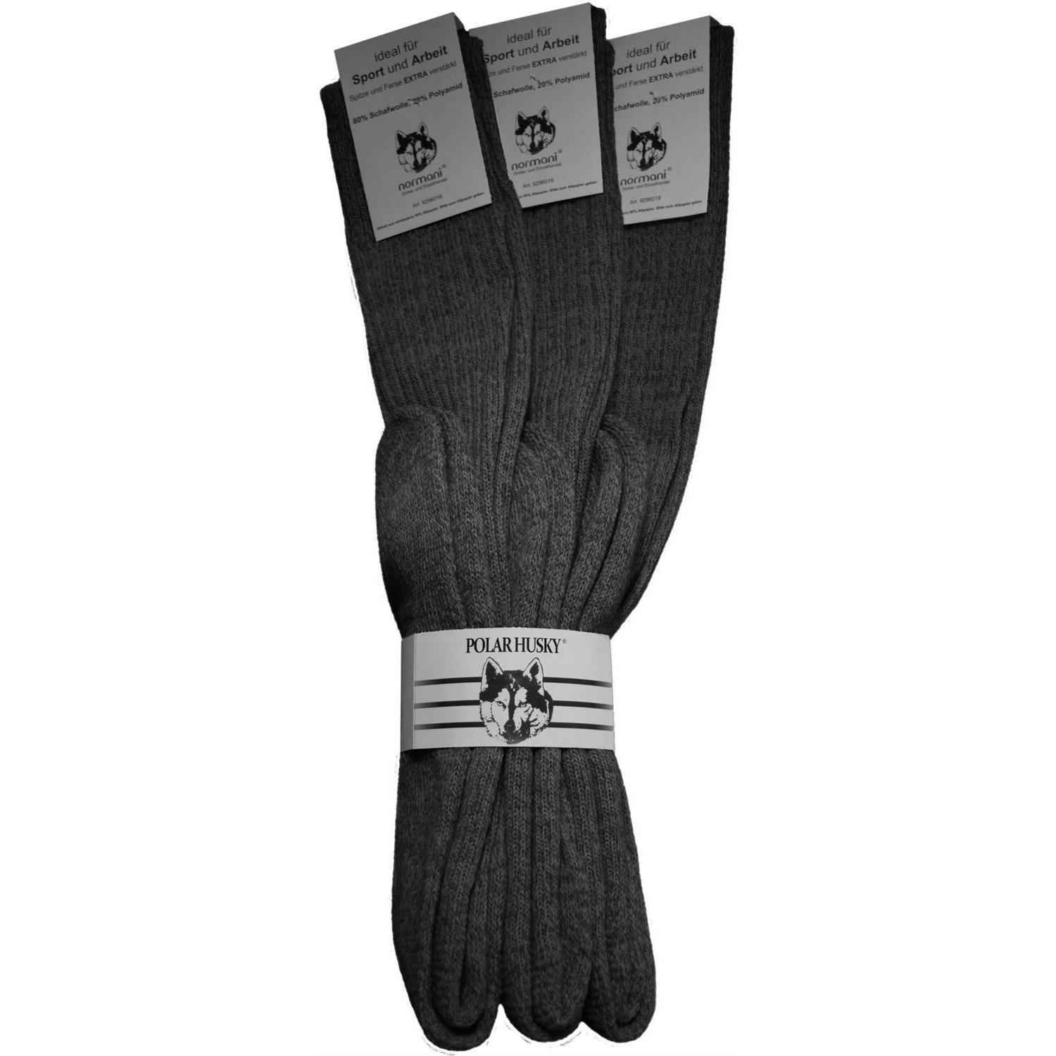 Thumbnail - Polar Husky, Herren, Socken, 3 Paar Norweger-Kniestrümpfe, Grau, (3er Pack, 43 - 46)