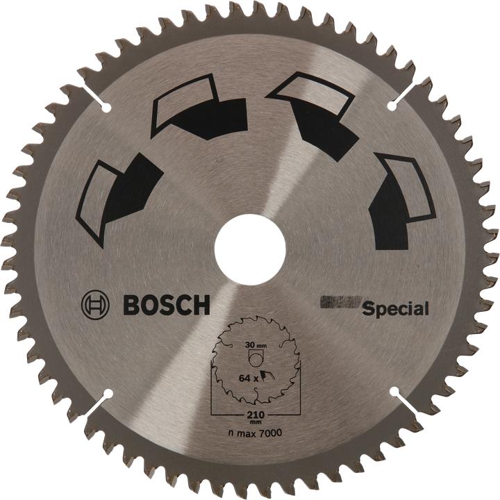 Produktbild Bosch Zubehör Kreissägeblatt SPECIAL D= 210 mm Bohrung= 30 mm Z= 64