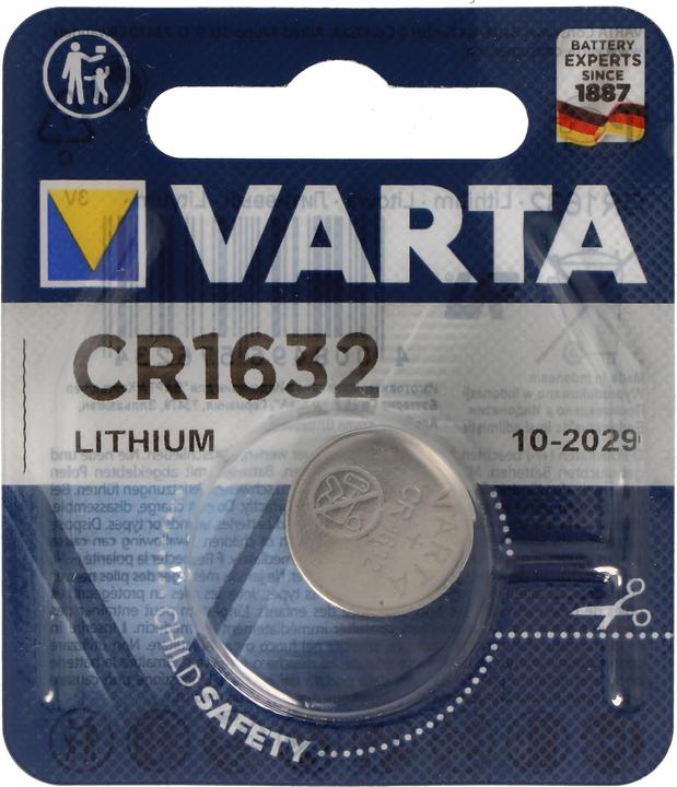 Produktbild Varta CR1632 Lithium Batterie 3 Volt 140mAh (CR1632, 140 mAh)
