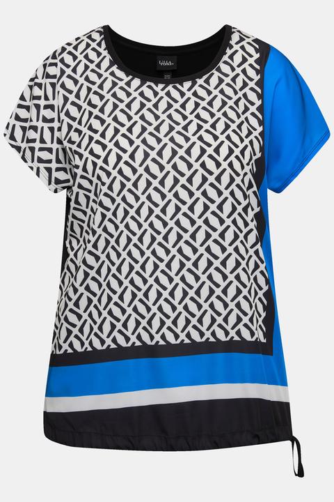 Actual product image Ulla Popken Patch Print Short Sleeve Blouse (54)