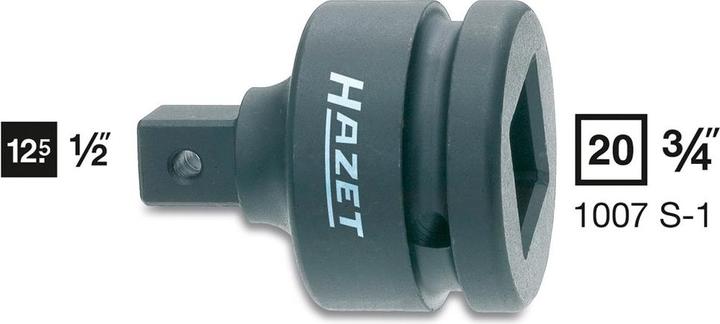 Image du produit HAZET Pièce de réduction 1007S-1 ∙ Carré creux 20 mm (3/4 pouce) ∙ Carré massif 12,5 mm (1/2 pouce)…