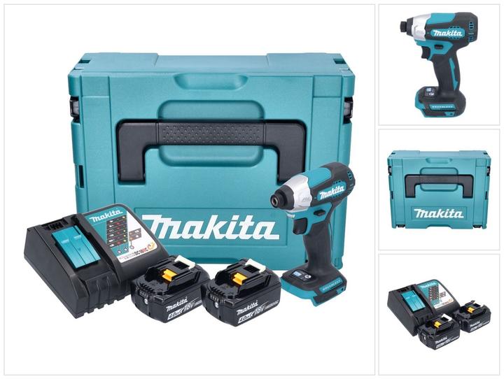 Produktbild Makita DTD 157 RMJ Akku Schlagschrauber 18 V 140 Nm 1/4" Brushless + 2x Akku 4,0 Ah + Ladegerät +