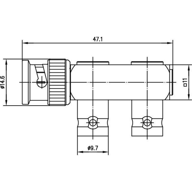 Thumbnail - Telegärtner BNC-Adapter BNC-Stecker, Elektronikkabel + Stecker, Silber