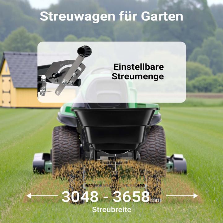 Immagine prodotto Wiltec Spandiconcime GT1507 con capacità di 29 litri e gancio per fertilizzanti, sementi, sale stradale e