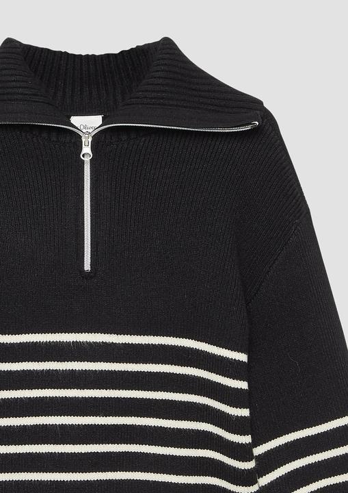 Produktbild s.Oliver Strickpullover Weicher Strickpullover mit hohem Troyer-Kragen (170, 176)