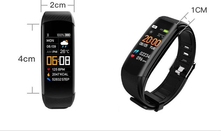 Actual product image Giewont Smart bracelet GW200-7, Black, additional blue bracelet