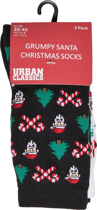 Produktbild Urban Classics Grumpy Santa Christmas Socks 3-Pack - 12943 (3er Pack, 35 - 38)