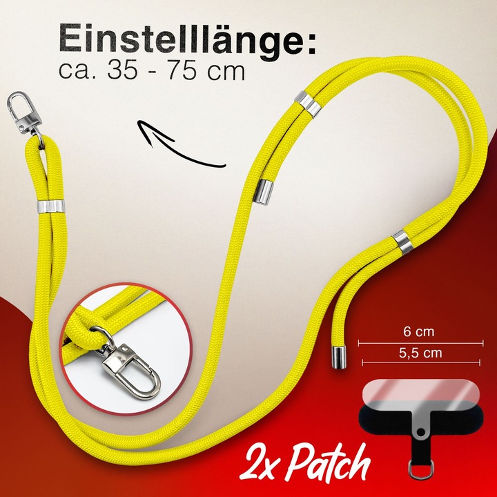 Produktbild Nalia HoldMe Lanyard Handykette – Universal Trageband für Smartphones - Verstellbar, Soft & Elastisch
