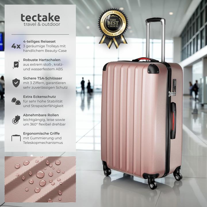 Immagine prodotto tectake Set di valigie Valigie Trolley Set di trolley Hardcase (90 l, M (50 - 90l))