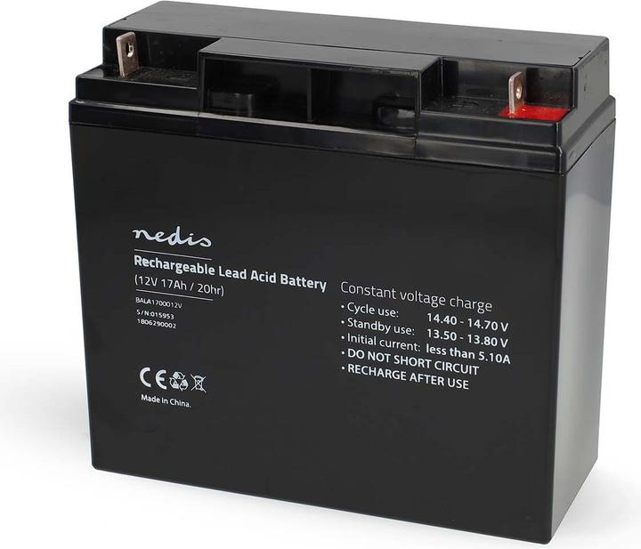Actual product image Nedis Rechargeable lead acid battery| Lead acid| Rechargeable| 12 V| 17000 - (1 pcs., Device specific, 17000 mAh)