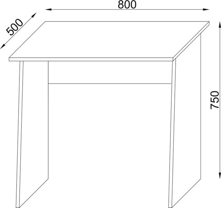 Productafbeelding VCM Houten Bureau Computer Tafel Masola Mini (80 x 50 x 74 cm)