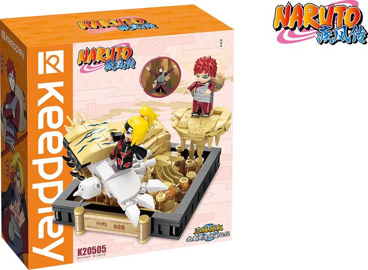 Actual product image Qman Diorama Gaara against Deidara