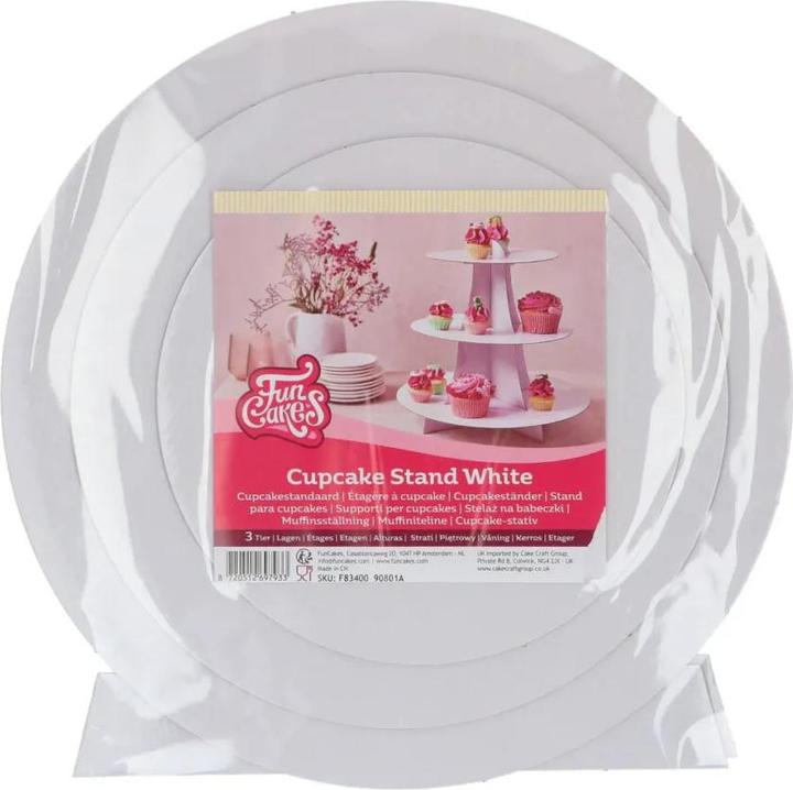Actual product image FunCakes Cupcake Ständer, 3 Stöckig Weiss