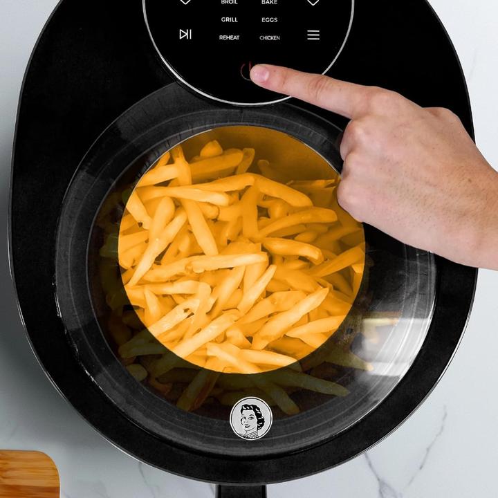 Produktbild Juanita Ölfreie Heissluftfritteuse mit Glasfenster, 12 Automatikprogrammen und digitaler Touchbedienung