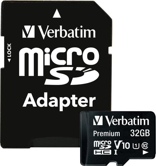 Image du produit Verbatim Carte Micro SDHC classe 10 (32 Go, microSDHC, U1, UHS-I)