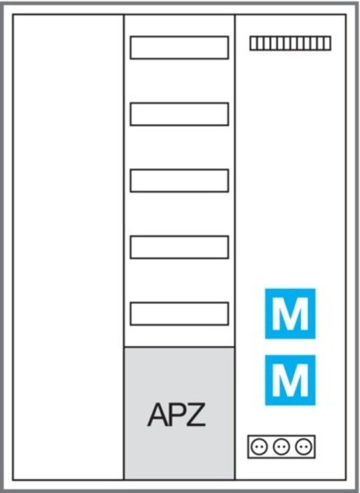 Produktbild Hager Komplettschrank VF-5rh/APZ/Multimedia universZ 1100