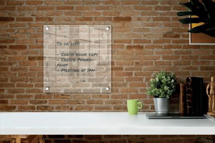 Produktbild Nobo Acryl-Notiztafel Zur Wandmontage 30 cm x 30 cm, Transparent (30 x 30 cm)