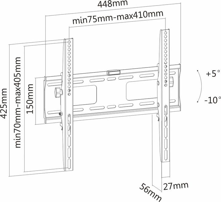 Image du produit PureMounts Pm-T400 (Mur, 75 kg, 26" - 52")