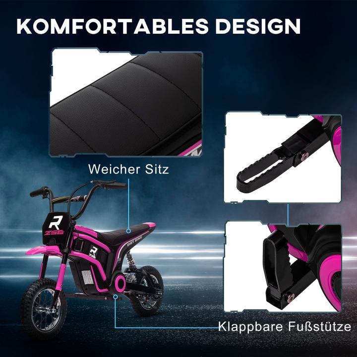 Produktbild Homcom Kindermotorrad Kunststoff, Metall Rosa (12 V)