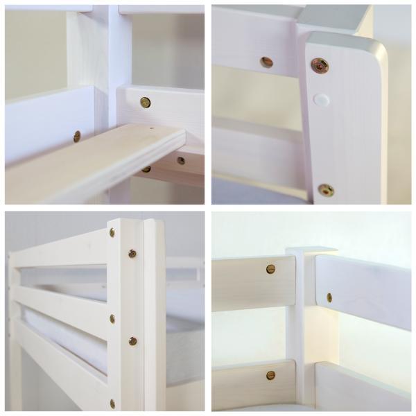 Actual product image Homestyle4u Loft bed with slide and curtain (90 x 200 cm)