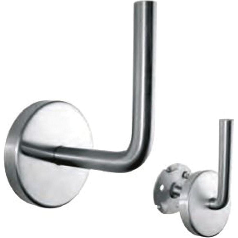 Schösswender, Türbeschlag + Scharnier, Handlaufträger zum Anschweissen, mit Abdeckrosette 70mm Edelstahl