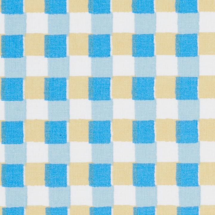 VBS Cotton fabric "Check blue" acrylic coated, 145 cm wide, by the metre