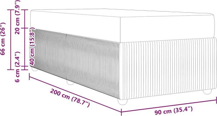 Image du produit vidaXL Modernes Bett (90 x 200 cm)