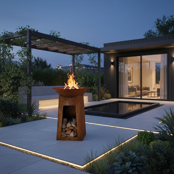 Actual product image Jet-Line Fireplace Cambridge 110 cm rostoptik (70 cm)