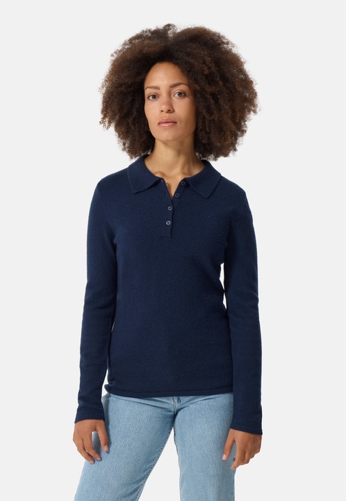 Produktbild Cash-Mere Kaschmir Poloshirt Langarm (L)