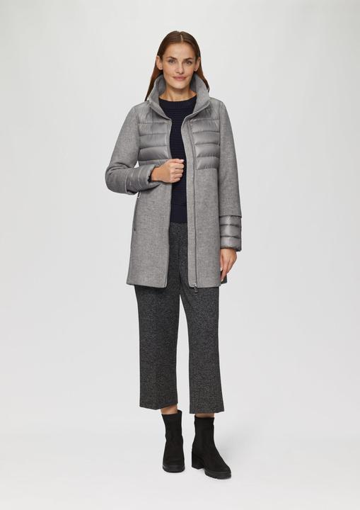 Produktbild S.Oliver Outdoor-Mantel Mantel im Fabricmix mit hohem Stehkragen