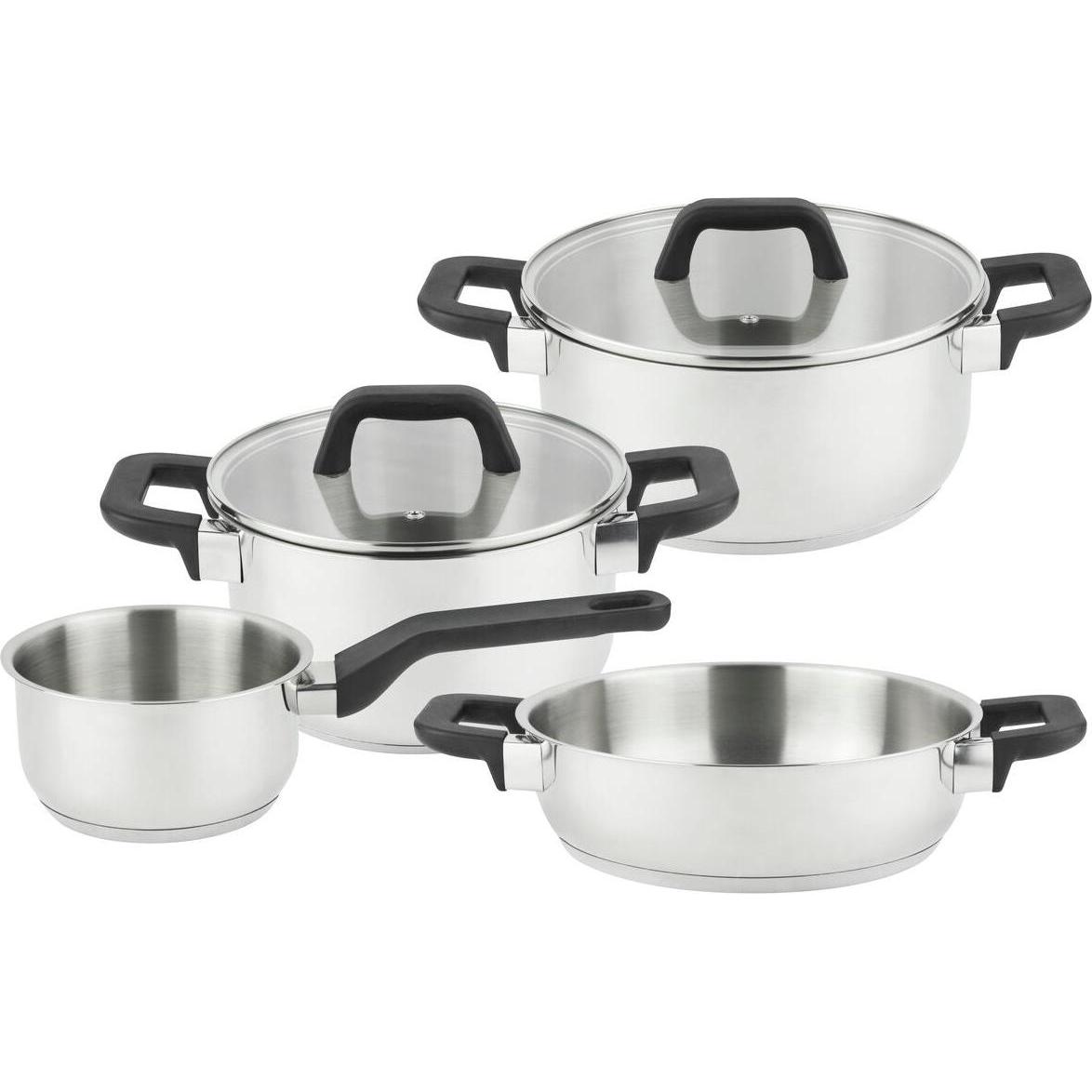 Magefesa Topfset 6 Stücke (6 Stück), Padella + Pentola, Argento