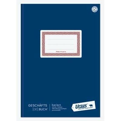 Ursus, Quaderni + Bloc notes, Libro d'affari Ö-libro d'affari DIN A4 a scacchi, copertina rigida blu 192 pagine (A4, Quadretti, Copertina rigida)