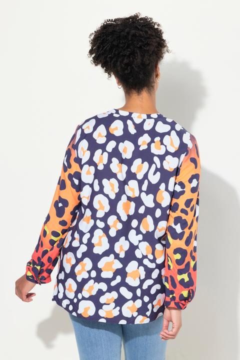 Immagine prodotto Miamoda Bluse, Leo-Mustermix, Tunika-Ausschnitt, Langarm (48)