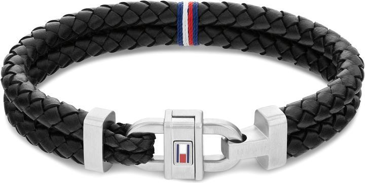 Immagine prodotto Tommy Hilfiger Bracciale con moschettone (19 cm, Cuoio, Acciaio inossidabile)