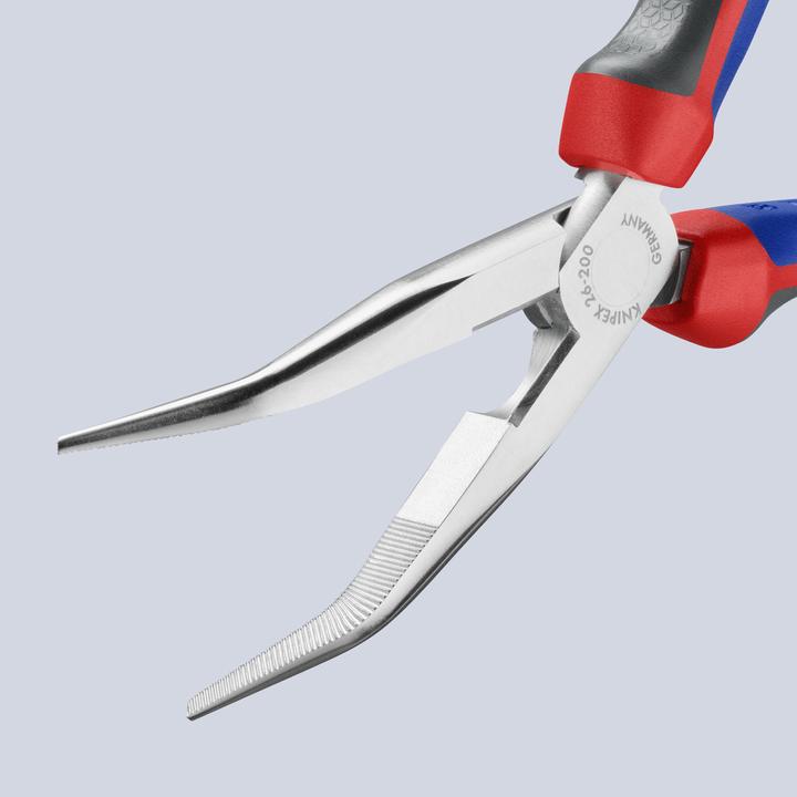 Productafbeelding Knipex Platte rondneus tang met snijkant (Ooievaarsneus tang) 26 25 200 (200 mm)