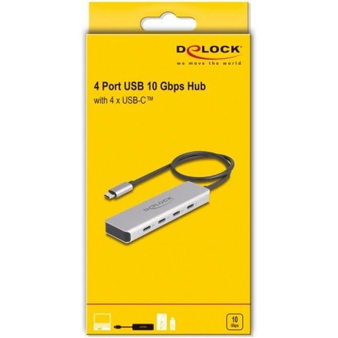 Thumbnail - Delock Mobile (USB-C, 4 Ports), Dockingstation + USB Hub, Grau