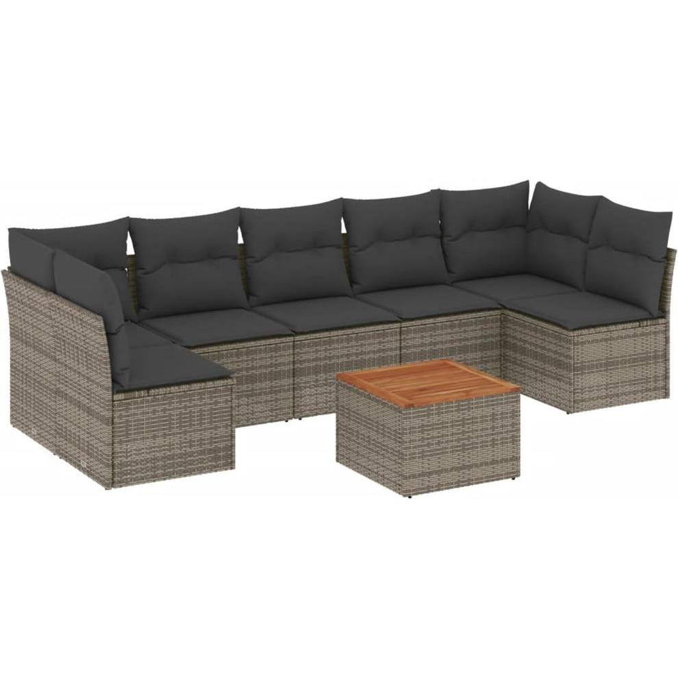 VidaXL, Gartenlounge, 10-tlg. Garten-Lounge-Set mit Kissen