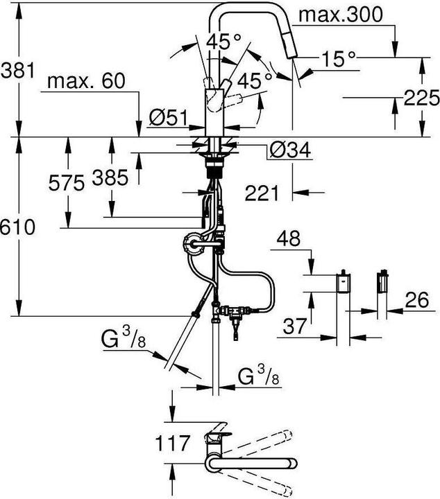 Produktbild Grohe Start Einhand-Spültischbatterie, 1/2"