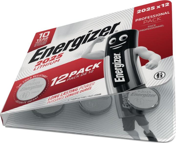 Immagine prodotto Energizer Batteria a bottone al litio CR 2025 (12 pz., CR2025, 163 mAh)