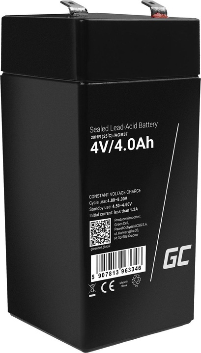 Actual product image GreenCell AGM37 (4 V, 4 Ah)