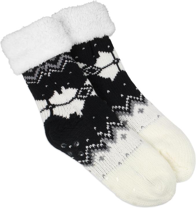 Actual product image Normani Knitted slippers with ABS and Norwegian motif (Single pack, 36 - 40)